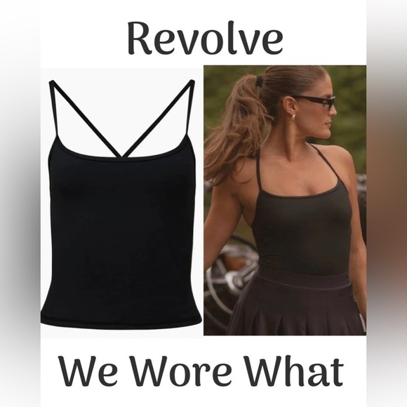 🖤We wore what Solid Sports Cami Built in Bra w/ Adjustable Straps Medium Black - Picture 1 of 15